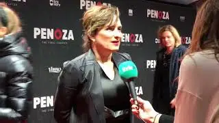 Filmpremi&egrave;re Penoza in Tuschinski 2019: Carly Wijs uit de serie Penoza, Jaap Reesema en Kim K&ouml;tter
