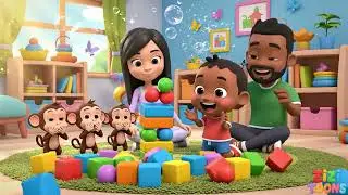 Five Little Monkeys | Nursery Rhymes for Kids & Toddlers | Zizi Toons