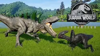 ZILLA VS XENORAPTOR - BATTLE || JURASSIC WORLD EVOLUTION