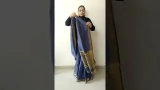 How to Style a Saree in Winters | Saree Style 6 |   #shorts #beautyutsav #sareelook #winterhack
