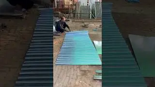 Folding Shutter Gate Making for Shops | Rolling Shutter Door #skills #amazing #craftmanship #shorts