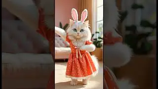Cute Fluffy Cat Dancing #shorts #cutecat #cats