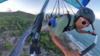 Air bending over a rainforest