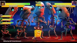 The SpongeBob Movie 2025: Team Spongbob Vs Skeleton Guardians WITH HEALTHBARS | Concept Game UI