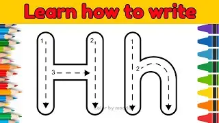 Write letter Hh | Learn how to write | H is for horse
