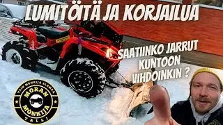 MÖNKIJÄLLÄ LUMITÖITÄ JA JARRUJEN ILMAUS | Vain Mönkijä Elämää osa 96