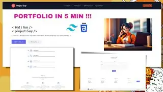I created this portfolio website using Tailwind CSS in just 5 minutes. 😱😱😱 Project Guy