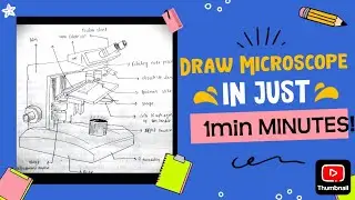 How to Draw Easy compound Microscope in 1min 🤌 💫 🥵🔥 #art #youtube 