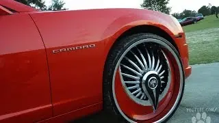 Red Chevy Camaro SS on 26