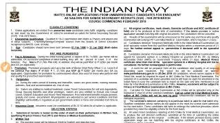 Navy AA/SSR Exam Pattern and Syllabus (2018)