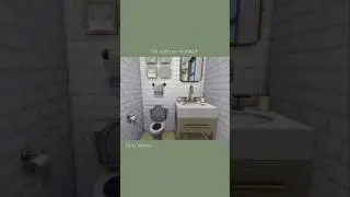 Limited pack family bathroom 🧼 the Sims 4 no CC tiny house speed build #ts4 #sims4 #simsbuild