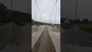 По подвесному мостику через  реку Протва #nature #pineriver  #trevel