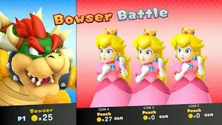 Mario Party 10 - Bowser, Peach, Peach, Peach - Amiibo Party