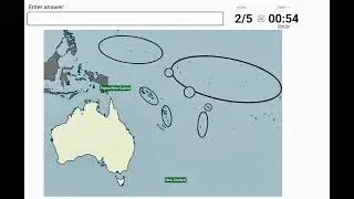 Identifying the missing Oceania countries - Part 1 (Sporcle Quiz)