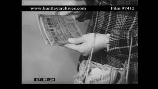 Ration books in the late 1940's.  Archive film 97412