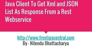 Java client To Return Xml Or JSON List From Get Method in REST service