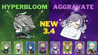 Hyperbloom Alhaitham & Aggravate Keqing - 3.4 NEW Spiral Abyss Floor 12
