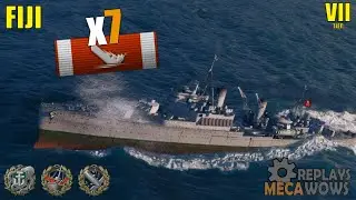 Cruiser Fiji 7 Kills & 134k Damage | World of Warships Gameplay