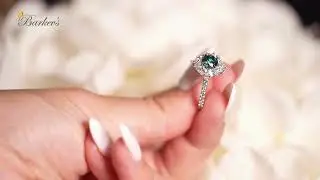 Barkev's Marquise Halo Blue And White Diamond Engagement Ring | SKU: BD-8065L