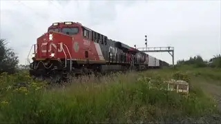 CN 3869 Leads CN M348 (Mixed) East At Wabamun, CN Edson Subdivision.