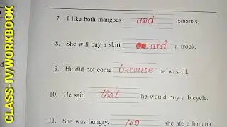 Class-4//CONJUNCTION//SUB -ENGLISH IN WORKBOOK//Fill in the blanks with appropriate Conjunction//AJB