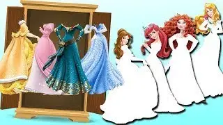 Learn Colors Wrong Colors Change Dress For Disney Princess Belle Tiana Brave Ariel Finger