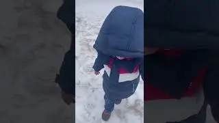 Brothers playing in snow #snow #snowfall #snowday #snowstorm #snowscenes #winter #brothers #boysfun