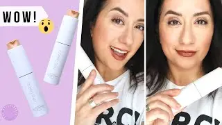 Trying the NEW RMS BEAUTY ReEvolve Liquid FOUNDATION, First Impressions, Full Face of Clean Beauty