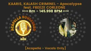 KAARIS, KALASH CRIMINEL - Apocalypse ft. FREEZE CORLEONE | [Acapella] | [145.998 BPM - Bm] | by EC13