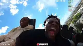 Ishowspeed goes on a rollercoaster with his brother jamal