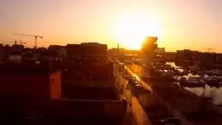 Sunset timelapse of Antwerp