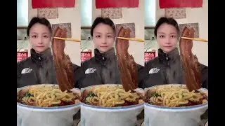 CHINESE MUKBANG SWEETFOOD,CAKE EATING SHOW EATING SPICY NOODLES YummyMukbang