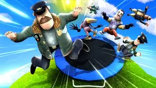 GMOD Trampoline Fails &bull; Hello Neighbor 2 Impressive Ragdolls (Jumps, Ramps)