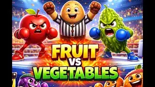 FRUIT vs VEGETABLES (Epic War Begins!) | Funny Cartoon Fight
