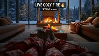 🔥 Cozy Fire LIVE | Fireplace Ambience for Deep Sleep, Relaxation & Stress Relief