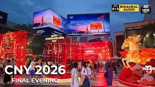 Bangkok Siam Area 🇹🇭 Final Day of Chinese New Year 2026 | 4K HDR Binaural Audio 🎧