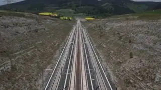 VDE 8.1 Neubaustrecke Ebensfeld-Erfurt. Messfahrt 300 km/h. Blessberg. Th&uuml;ringen