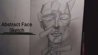 Fading the Pain into Art ||  Easy Abstract Face Sketch 🖌️