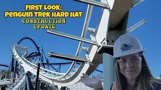 FIRST LOOK! SeaWorld Orlando's Penguin Trek Roller Coaster Hard Hat Construction Site Tour 2.21.24