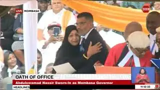 Mombasa governor Abdulswamad Nassir handed over certificate shortly after taking oath of office