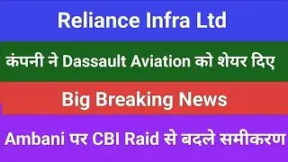 reliance infra today news live,rinfra Dassault Aviation Share Deal News,rinfra share price target an