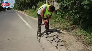 Working of Jack Hammer Drill & Air Compressor
