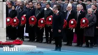 UK PM Keir Starmer lays down wreath at the Cenotaph