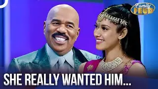 She Dressed Up Just For Steve?!? | Family Feud Classics