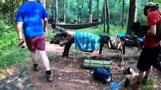 Chattooga River trail: Burrells Ford Caampground to Lick Log Falls