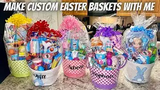 Custom Easter Baskets Cricut | Heat Transfer Vinyl (HTV) using a home iron