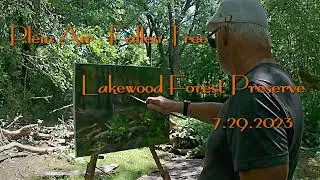 Plein Air  -  Fallen Tree  -  Lakewood Forest Preserve  7/ 29 /2023