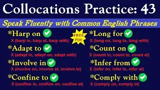 Verb-Preposition Collocations | Learn English Collocations | Easy English Speaking | Fluency