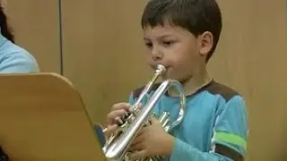5 year old trumpet kid, Old Mc Donald