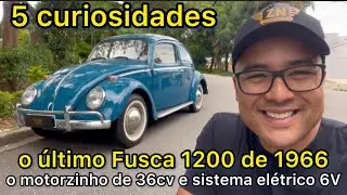 ÚLTIMO FUSCA 1200 de 1966: 5 curiosidades, avaliação do clássico Volkswagen